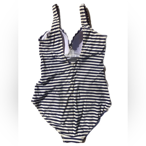 Boden | Navy Striped Swimsuit | Size 10 - Picture 3 of 5